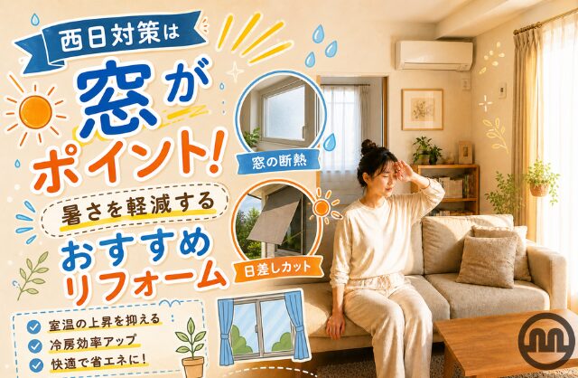 西日対策は窓がポイント！暑さを軽減するおすすめリフォーム💡