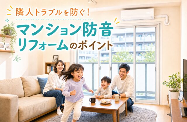隣人トラブルを防ぐ！マンション防音リフォームのポイント
